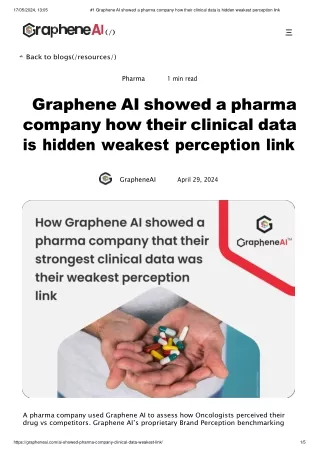 #1 Graphene AI showed a pharma company how their clinical data is hidden weakest perception link