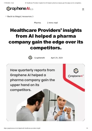 #1 Healthcare Providers' insights from AI helped a pharma company gain the edge over its competitors_ (1)