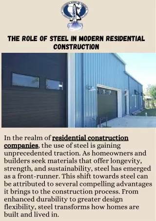 Transform Your Residential Construction Projects with Universal Steel