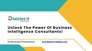 Unlock the power of business intelligence consultants!