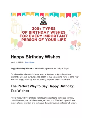 Witty Birthday Wishes