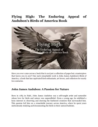 Flying High_ The Enduring Appeal of Audubon's Birds of America Book