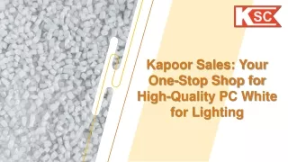 Kapoor Sales Kapoor Sales Your One-Stop Shop for High-Quality PC White for Lighting