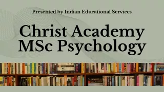 Christ Academy MSc Psychology