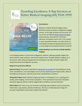 Unveiling Excellence X-Ray Services at Butler Medical Imaging PDF