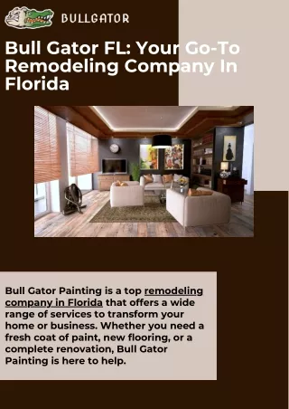 Transform Your Home With Florida’s Top Remodeling Company