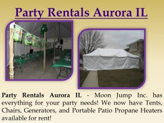 Party Rentals Aurora IL