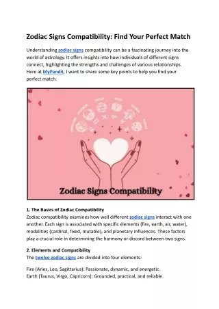 Zodiac Signs Compatibility_ Find Your Perfect Match