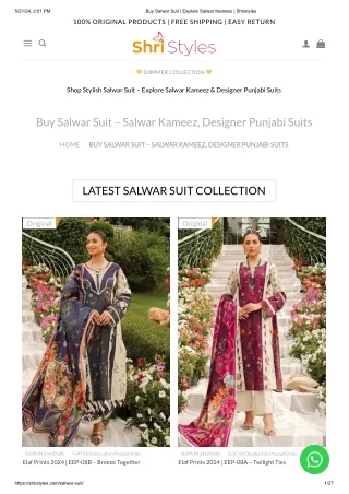 Buy Salwar Suit _ Explore Salwar Kameez 27 _ Shristyles