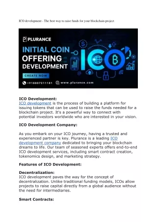 ICO development