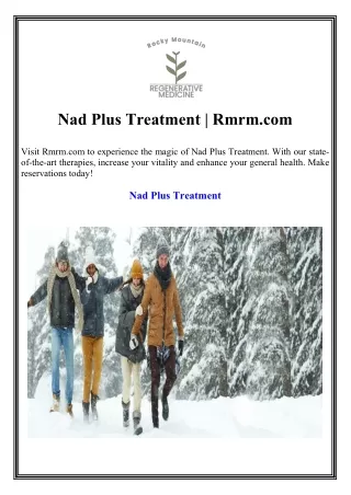 Nad Plus Treatment Rmrm.com