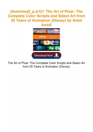[download]_p.d.f))^ The Art of Pixar: The Complete Color Scripts and