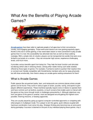 What Are the Benefits of Playing Arcade Games?