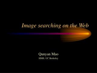 Image searching on the Web