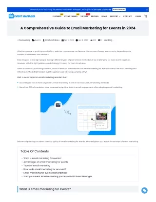 A Comprehensive Guide to Email Marketing for Events in 2024