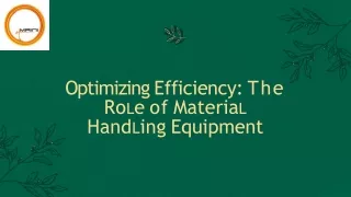 Material Handling Equipment - Maini Materials Movement