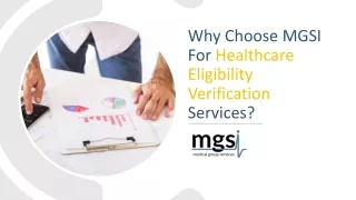 Why Choose MGSI For Healthcare Eligibility Verification Services?