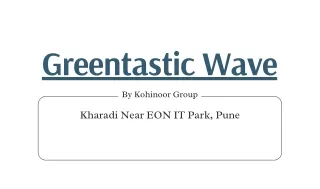 Kohinoor Greentastic Wave Kharadi Pune PDF