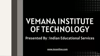 Vemana Institute of Technology