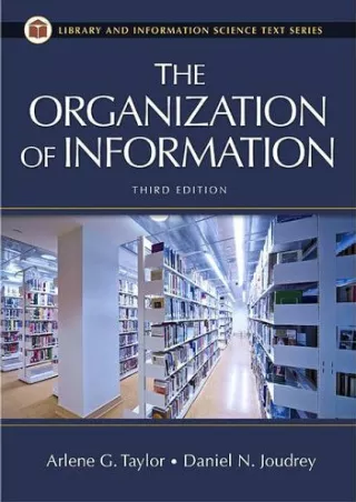 Ebook (download) The Organization of Information (Library and Information Science Text Series)