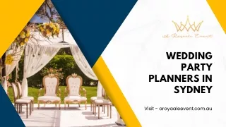 Wedding Party Planners in Sydney