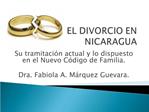 EL DIVORCIO EN NICARAGUA