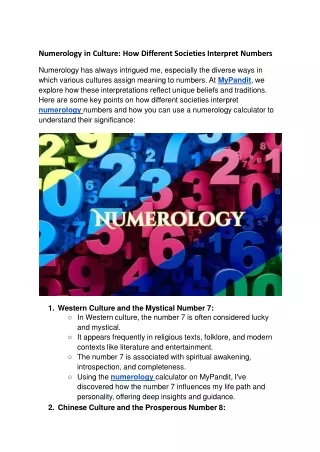 Numerology in Culture_ How Different Societies Interpret Numbers