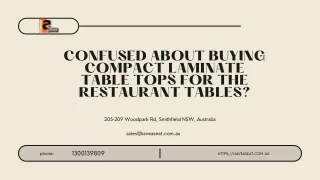 Confused About Buying Compact Laminate Table tops for the Restaurant Tables