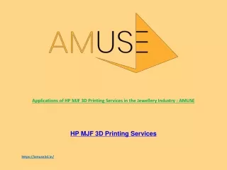 Applications of HP MJF 3D Printing Services in the Jewellery Industry