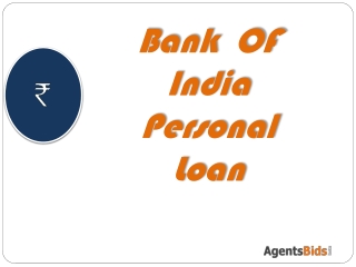 Bank of india personal loan