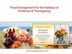 Floral Arrangement For the Holidays of Christmas