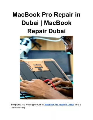 MacBook Pro Repair in Dubai _ MacBook Repair Dubai