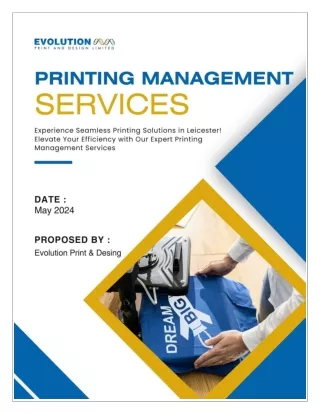 Printing Management in Leicester: Evolution Print Design Leads the Revolution