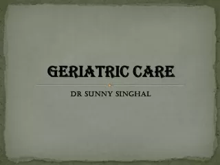 Geriatric Care