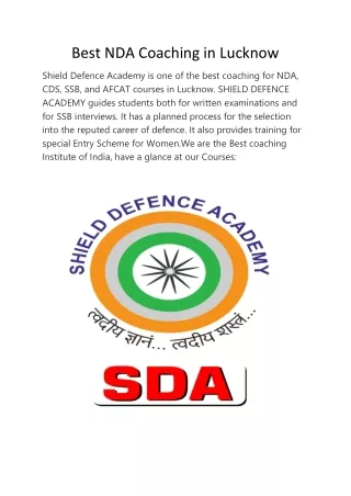 Best-NDA-Coaching-in-Lucknow-uttar-pradesh