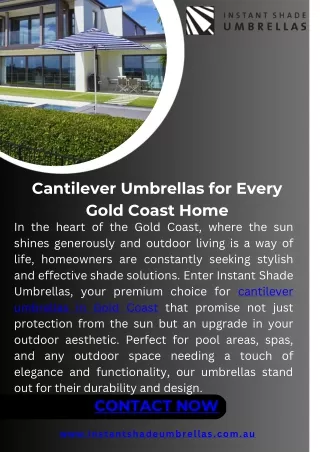 Cantilever Umbrellas for Every Gold Coast Home