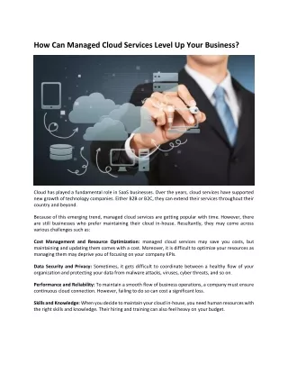 How Can Managed Cloud Services Level Up Your Business_