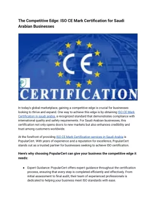 The Competitive Edge_ ISO CE Mark Certification for Saudi Arabian Businesses