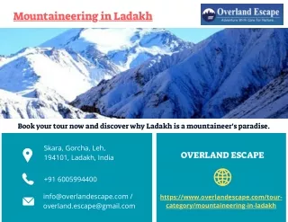 Mountaineering in Ladakh