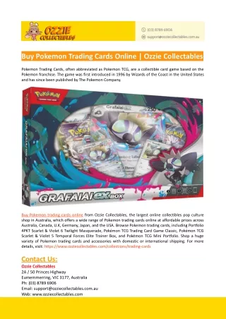 Buy Pokemon Trading Cards Online