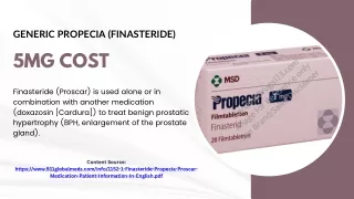 Generic Propecia (finasteride) 5mg cost
