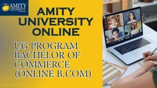 Amity University Online B.Com Program