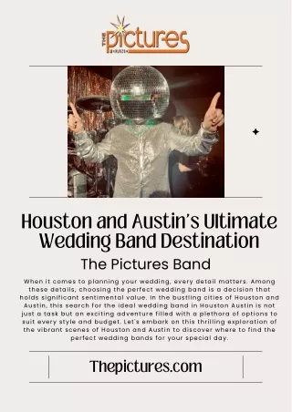 Houston and Austin's Ultimate Wedding Band Destination The Pictures Band