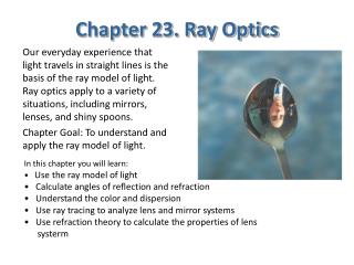 Chapter 23. Ray Optics