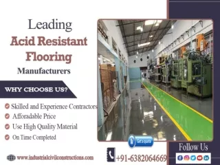 Acid Resistant Flooring Manufacturers Chennai, Coimbatore