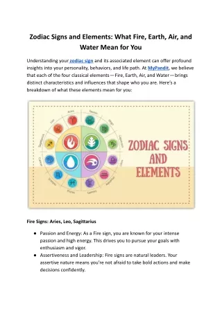 Zodiac Signs and Elements_ What Fire, Earth, Air, and Water Mean for You