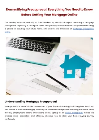 Demystifying Preapproval_ Everything You Need to Know Before Getting Your Mortgage Online - Think Homewise