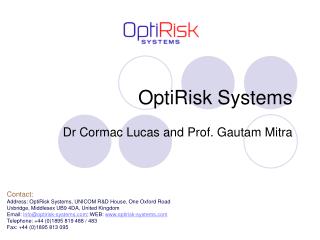 OptiRisk Systems