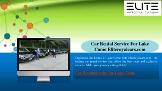 Car Rental Service For Lake Como Eliteroyalcars.com