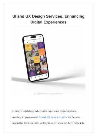 UI and UX Design Services Enhancing Digital Experiences